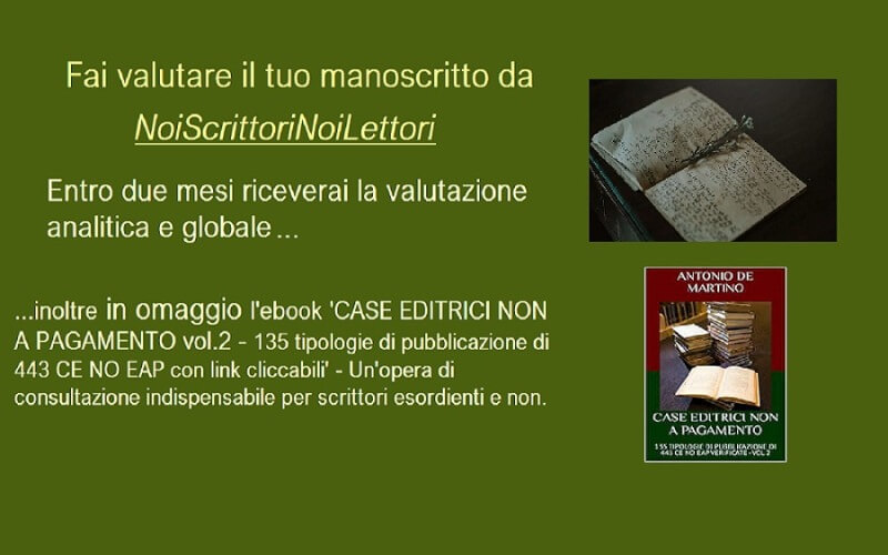 Annuncio per far valutare manoscritto